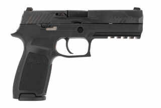 SIG P320F 9mm pistol features a black finish